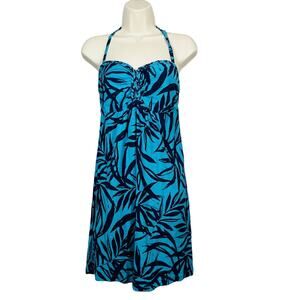 Tommy Bahama Halter Dress Beach Blue Black Cover Up - XS